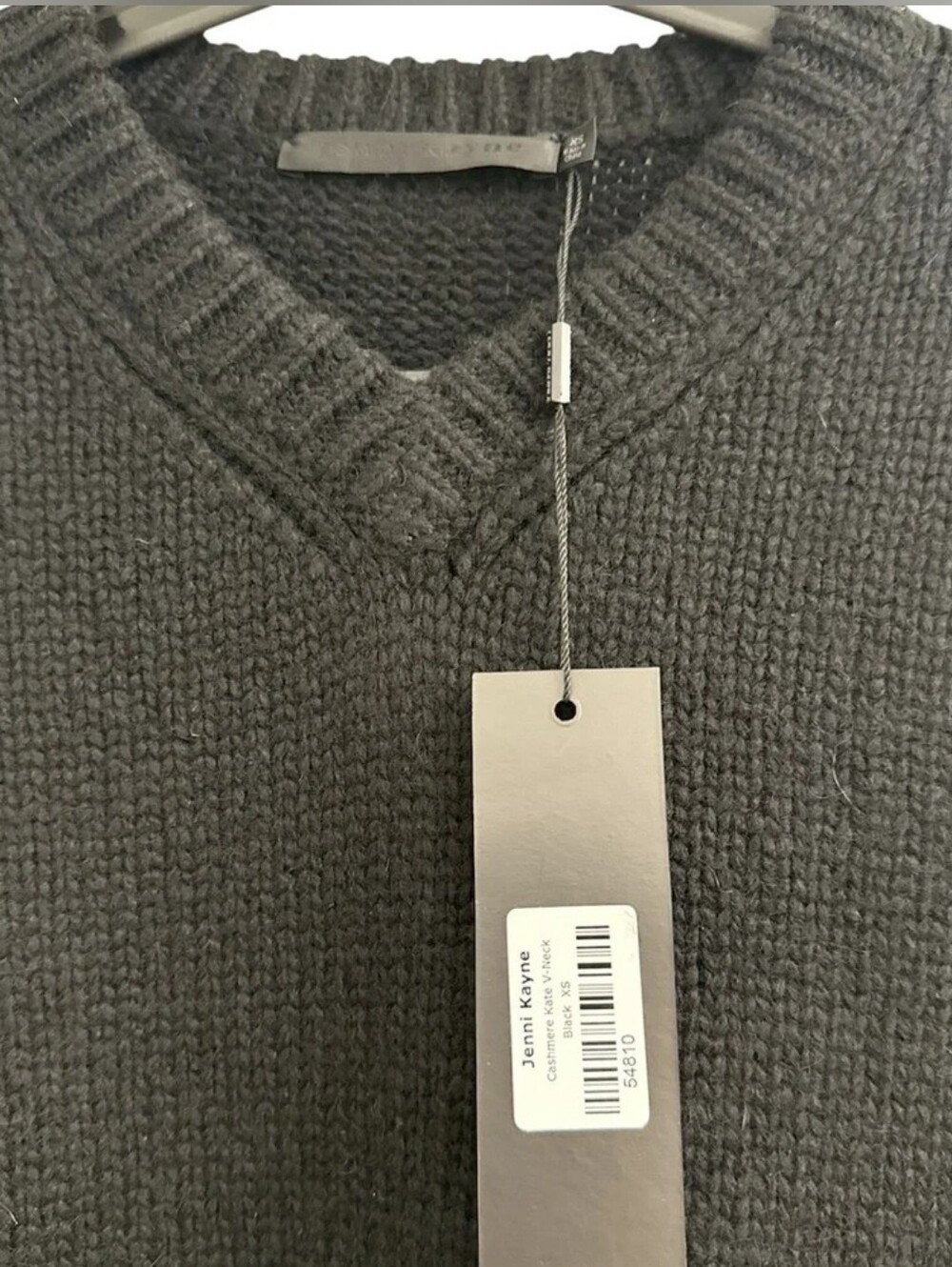 NWT Jenni Kayne Cashmere Kate V-Neck Black XS/Small Oversized - Picture 5 of 11